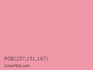 RGB 237,151,167 Color Image