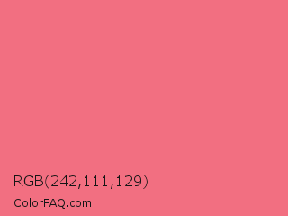 RGB 242,111,129 Color Image