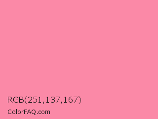 RGB 251,137,167 Color Image