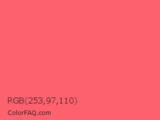 RGB 253,97,110 Color Image