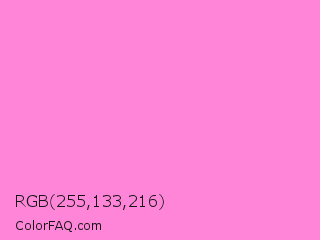 RGB 255,133,216 Color Image