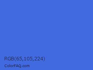 RGB 65,105,224 Color Image