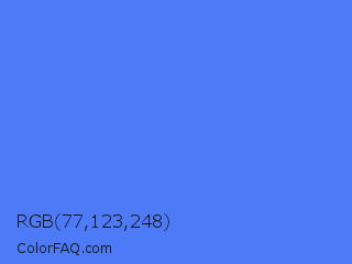 RGB 77,123,248 Color Image