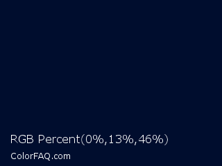 RGB Percent 0%,5%,18% Color Image