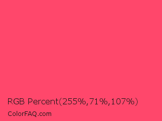 RGB Percent 100%,28%,42% Color Image
