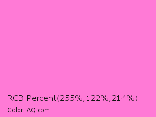 RGB Percent 100%,48%,84% Color Image
