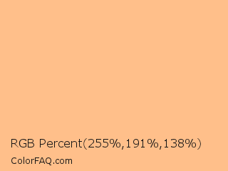 RGB Percent 100%,75%,54% Color Image