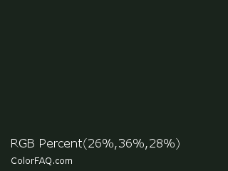 RGB Percent 10%,14%,11% Color Image