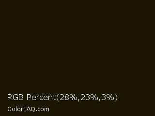RGB Percent 11%,9%,1% Color Image