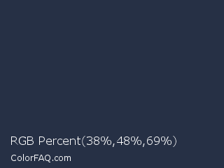 RGB Percent 15%,19%,27% Color Image