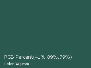 RGB Percent 16%,35%,31% Color Image