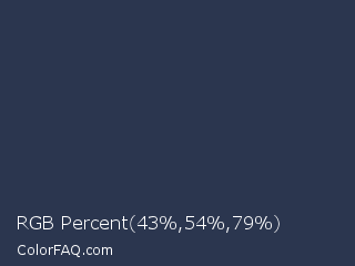 RGB Percent 17%,21%,31% Color Image