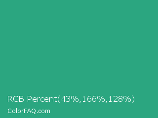 RGB Percent 17%,65%,50% Color Image