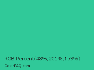 RGB Percent 19%,79%,60% Color Image