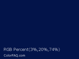 RGB Percent 1%,8%,29% Color Image