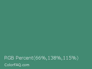 RGB Percent 26%,54%,45% Color Image