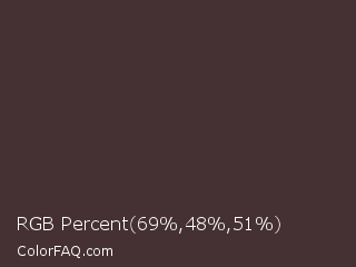 RGB Percent 27%,19%,20% Color Image