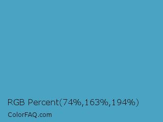 RGB Percent 29%,64%,76% Color Image