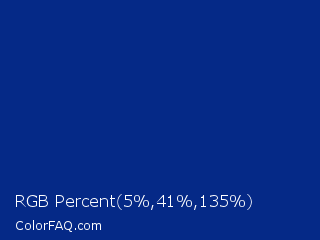 RGB Percent 2%,16%,53% Color Image