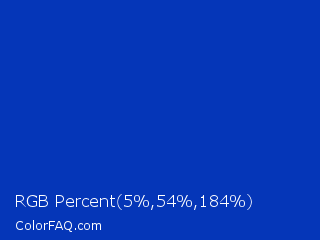 RGB Percent 2%,21%,72% Color Image