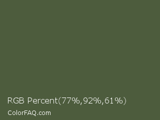 RGB Percent 30%,36%,24% Color Image
