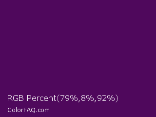 RGB Percent 31%,3%,36% Color Image