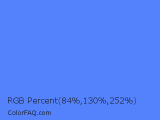 RGB Percent 33%,51%,99% Color Image