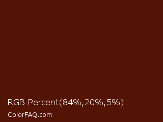 RGB Percent 33%,8%,2% Color Image