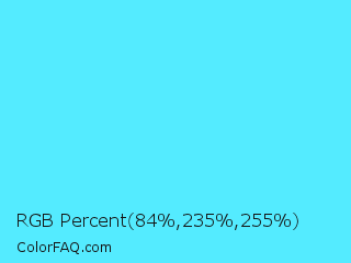 RGB Percent 33%,92%,100% Color Image