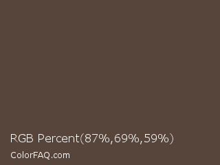 RGB Percent 34%,27%,23% Color Image
