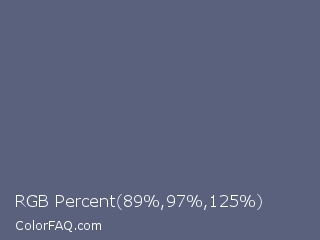 RGB Percent 35%,38%,49% Color Image