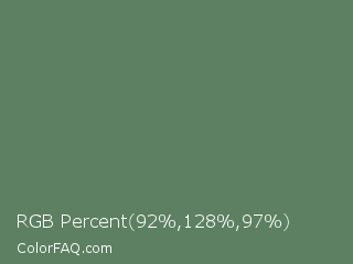 RGB Percent 36%,50%,38% Color Image