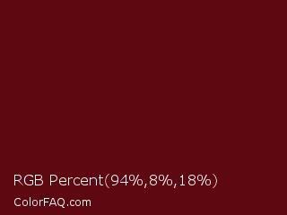 RGB Percent 37%,3%,7% Color Image