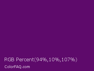 RGB Percent 37%,4%,42% Color Image
