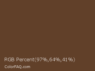RGB Percent 38%,25%,16% Color Image