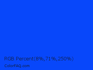 RGB Percent 3%,28%,98% Color Image