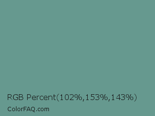 RGB Percent 40%,60%,56% Color Image