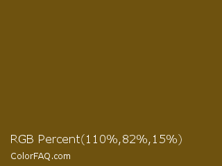 RGB Percent 43%,32%,6% Color Image