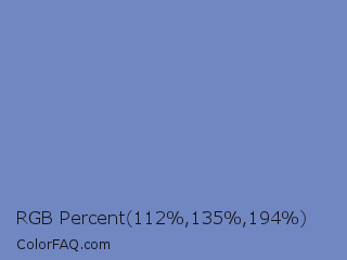 RGB Percent 44%,53%,76% Color Image
