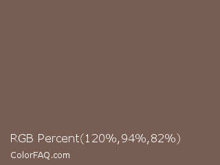 RGB Percent 47%,37%,32% Color Image