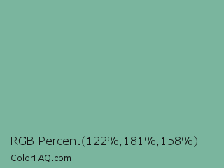 RGB Percent 48%,71%,62% Color Image