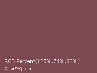 RGB Percent 49%,29%,32% Color Image