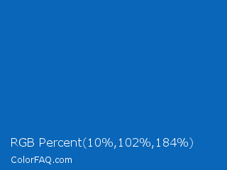 RGB Percent 4%,40%,72% Color Image