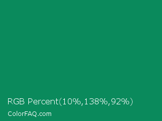 RGB Percent 4%,54%,36% Color Image