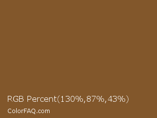 RGB Percent 51%,34%,17% Color Image