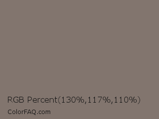 RGB Percent 51%,46%,43% Color Image