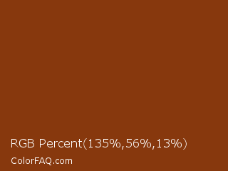 RGB Percent 53%,22%,5% Color Image