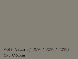RGB Percent 53%,51%,47% Color Image