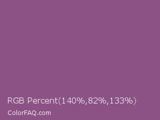RGB Percent 55%,32%,52% Color Image