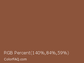 RGB Percent 55%,33%,23% Color Image